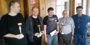 2nd Adamko, 3rd Kuchynka, 4th Ulrych, 1st Mlynek, tournament director Gazo