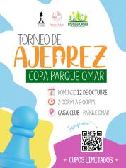 Flyer 1er Torneo de Ajedrez Copa Parque Omar 2025                                                   