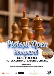 Afis Ploiesti Open - Rompetrol - Memorialul Dobrin Catalin - Hotel Central Ploiesti - 28 noiembrie-1