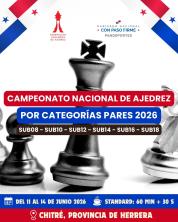 Flyer Campeonato Nacional por Categorias Pares 2026                                                 